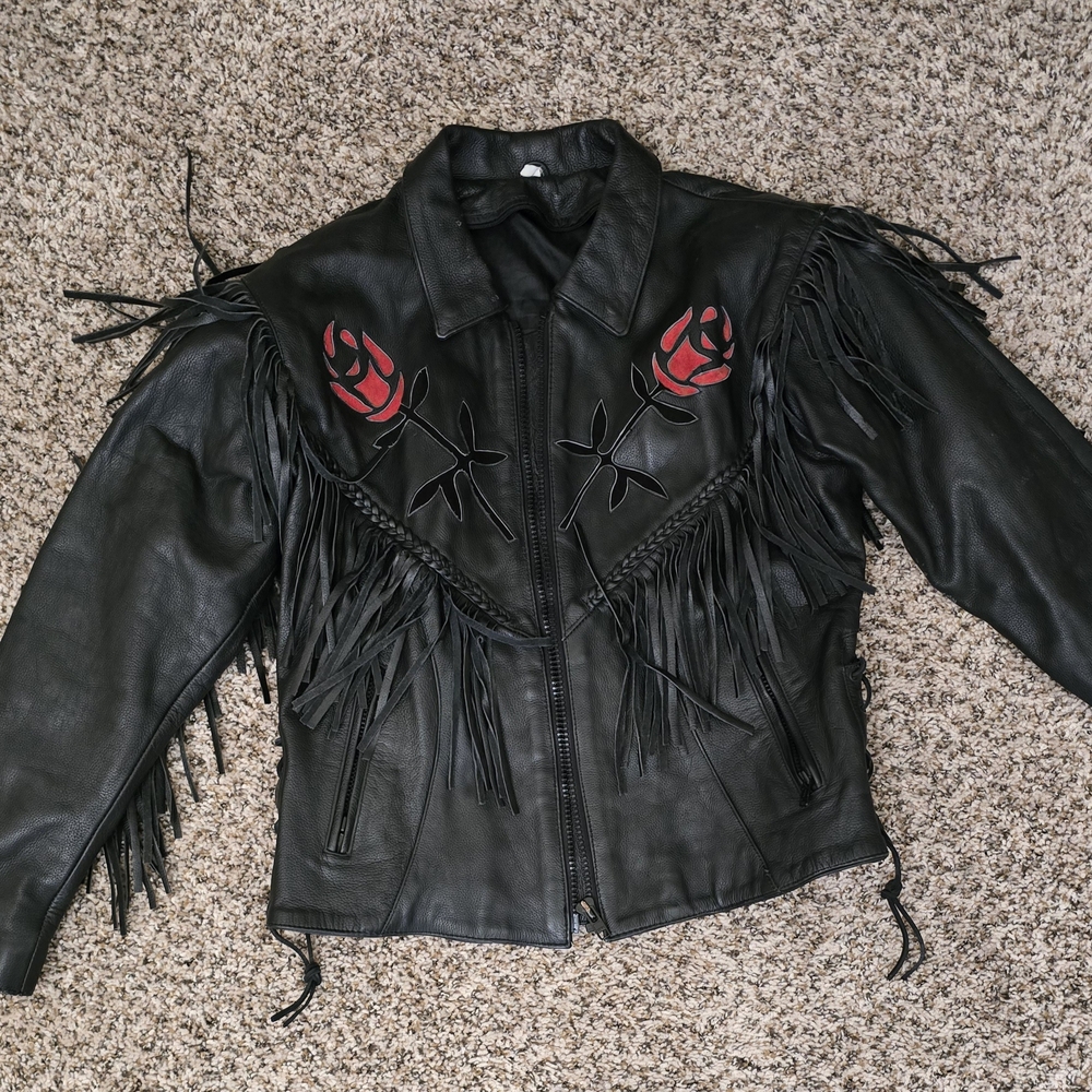 Black Leather Jacket M/L
